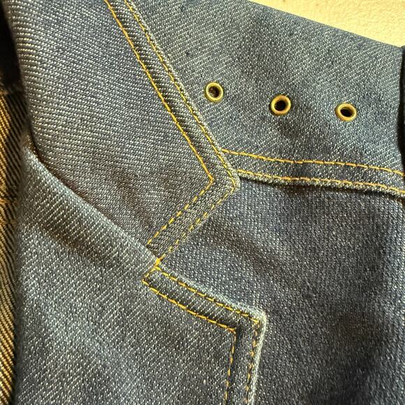 VTG America The Beautiful Denim Jacket Womens Size 8 Two Button Jean Blazer Blue - Picture 7 of 9